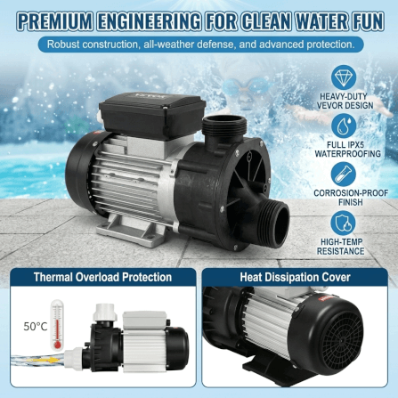 ปั๊มหอยโข่ง อ่างน้ำวน SWISS THAI WATER SOLUTION รุ่น LX-JA120 ,1.2 HP (900 W)_8