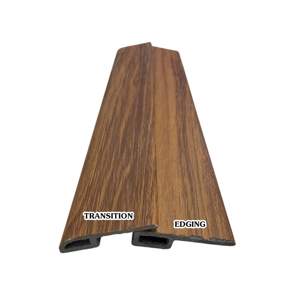 ตัวจบต่างระดับ (TRANSITION) PVC I.D.DECORATION รุ่น 035-1 ขนาด 6 X 25 X 2400 มม. สีน้ำตาล