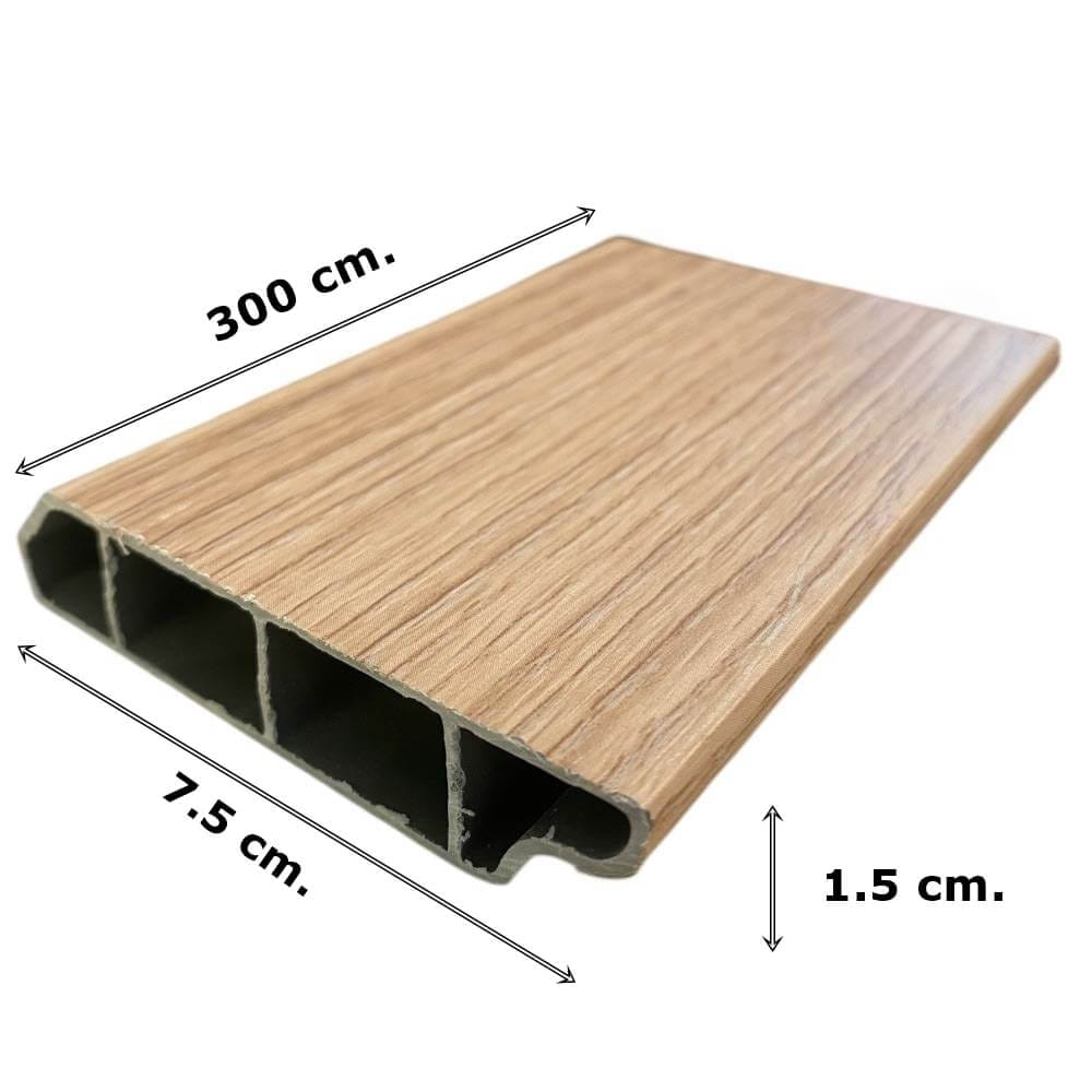 บัวพื้น PVC I.D.DECORATION รุ่น 305 ขนาด 7.5 X 1.5 X 300 ซม. สีเบจ หนา 3 นิ้ว_4