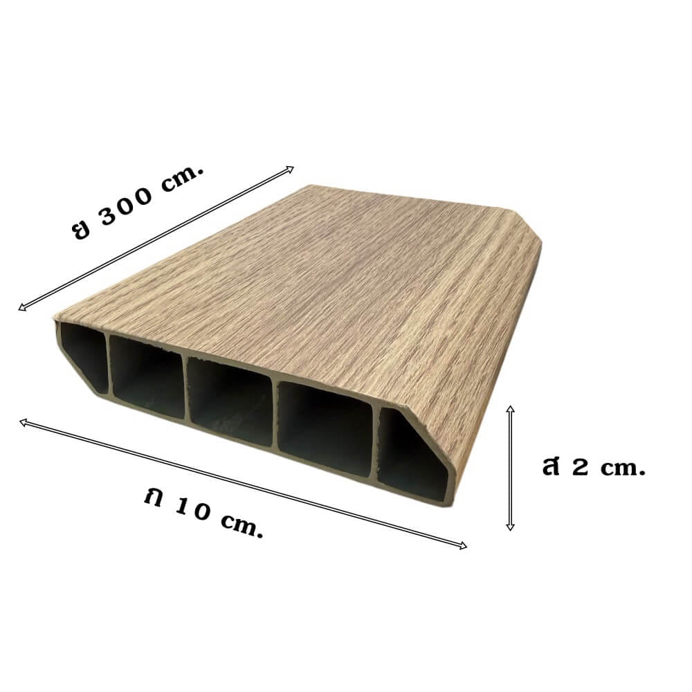 บัวพื้น PVC I.D.DECORATION รุ่น 9F66 ขนาด 10 X 2 X 300 ซม. สีเทา หนา 4 นิ้ว_4