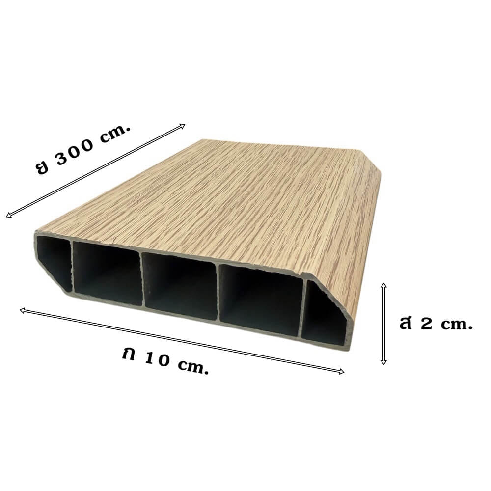 บัวพื้น PVC I.D.DECORATION รุ่น 304 ขนาด 10 X 2 X 300 ซม. สีเทา หนา 4 นิ้ว_4