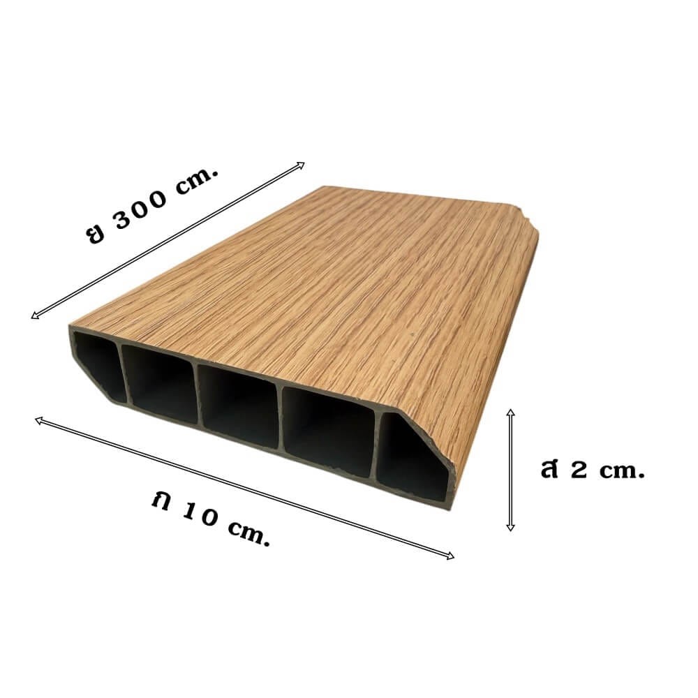 บัวพื้น PVC I.D.DECORATION รุ่น 305 ขนาด 10 X 2 X 300 ซม. สีเบจ หนา 4 นิ้ว_4