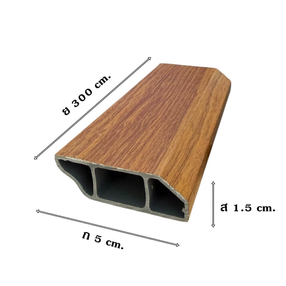 บัวพื้น PVC I.D.DECORATION รุ่น 035-1 ขนาด 5 X 1.5 X 300 ซม. สีน้ำตาล หนา 2 นิ้ว_5