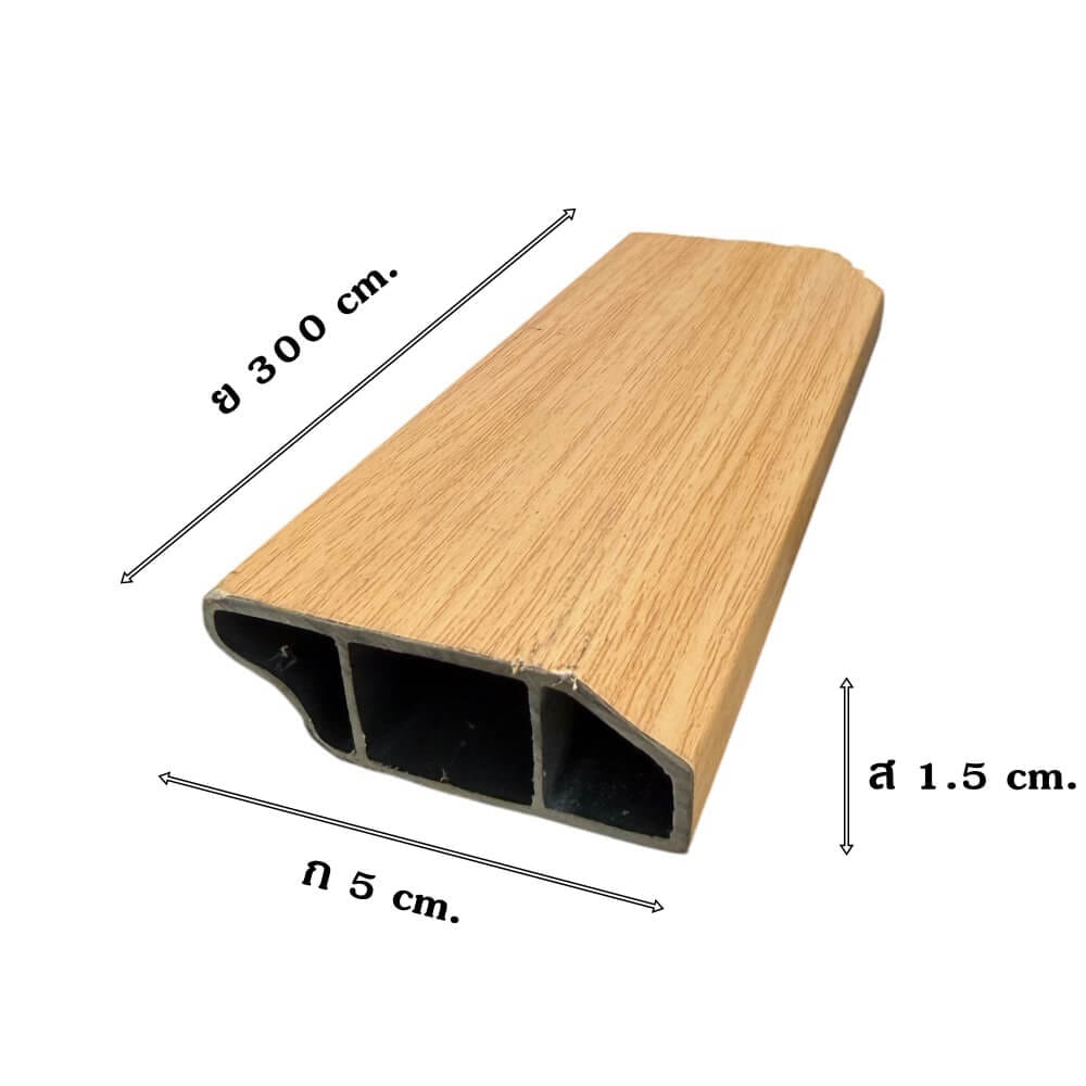 บัวพื้น PVC I.D.DECORATION รุ่น 039 ขนาด 5 X 1.5 X 300 ซม. สีครีม หนา 2 นิ้ว_5