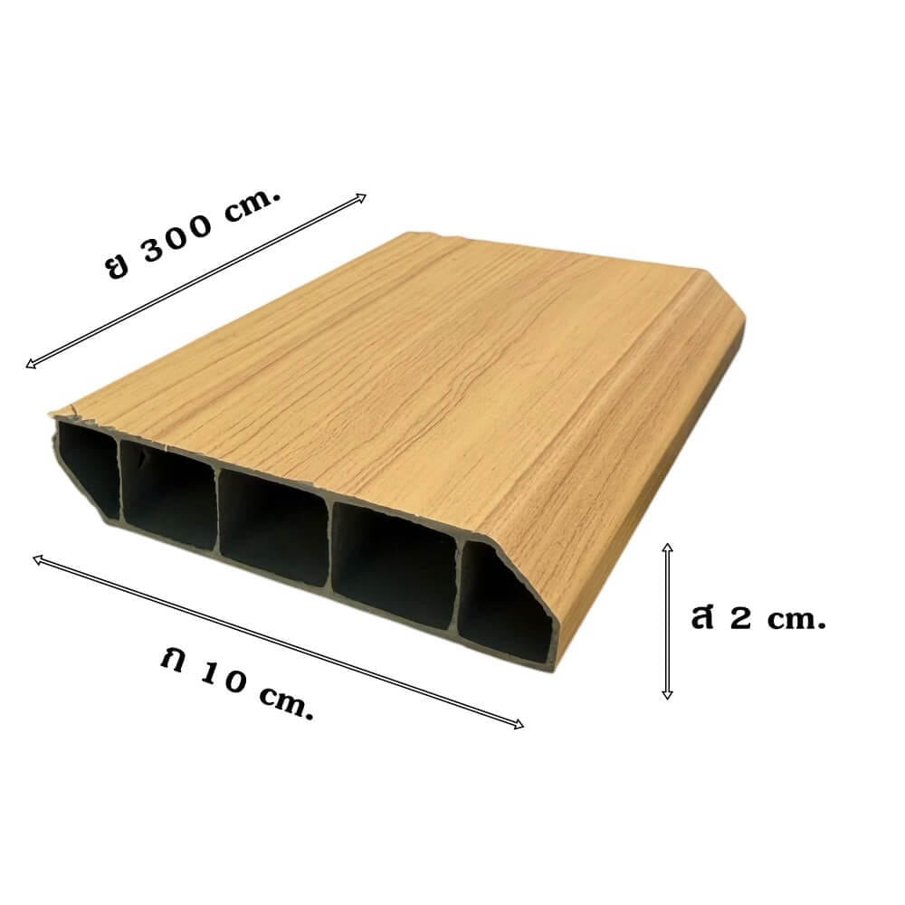 บัวพื้น PVC I.D.DECORATION รุ่น 046 ขนาด 10 X 2 X 300 ซม. สีครีม หนา 4 นิ้ว_5