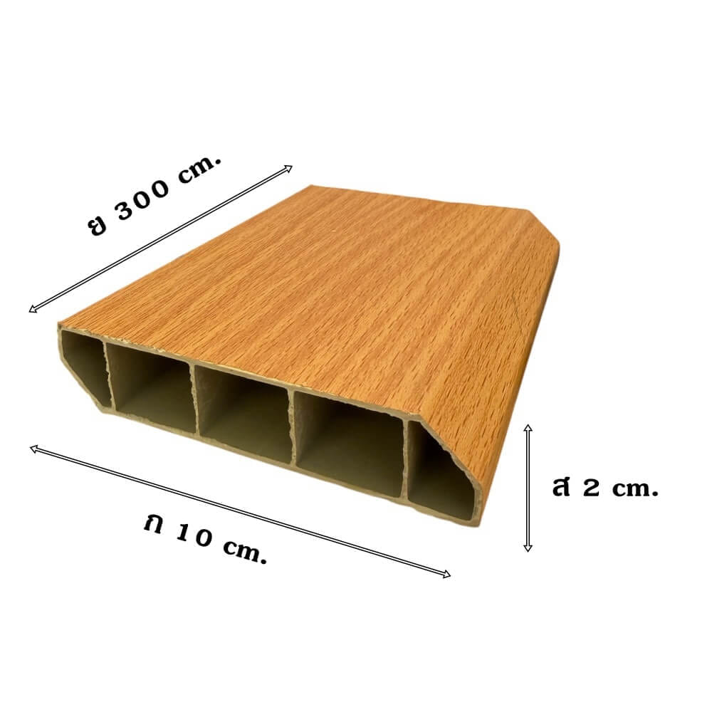 บัวพื้น PVC I.D.DECORATION รุ่น 406 ขนาด 10 X 2 X 300 ซม. สีครีม หนา 4 นิ้ว_5