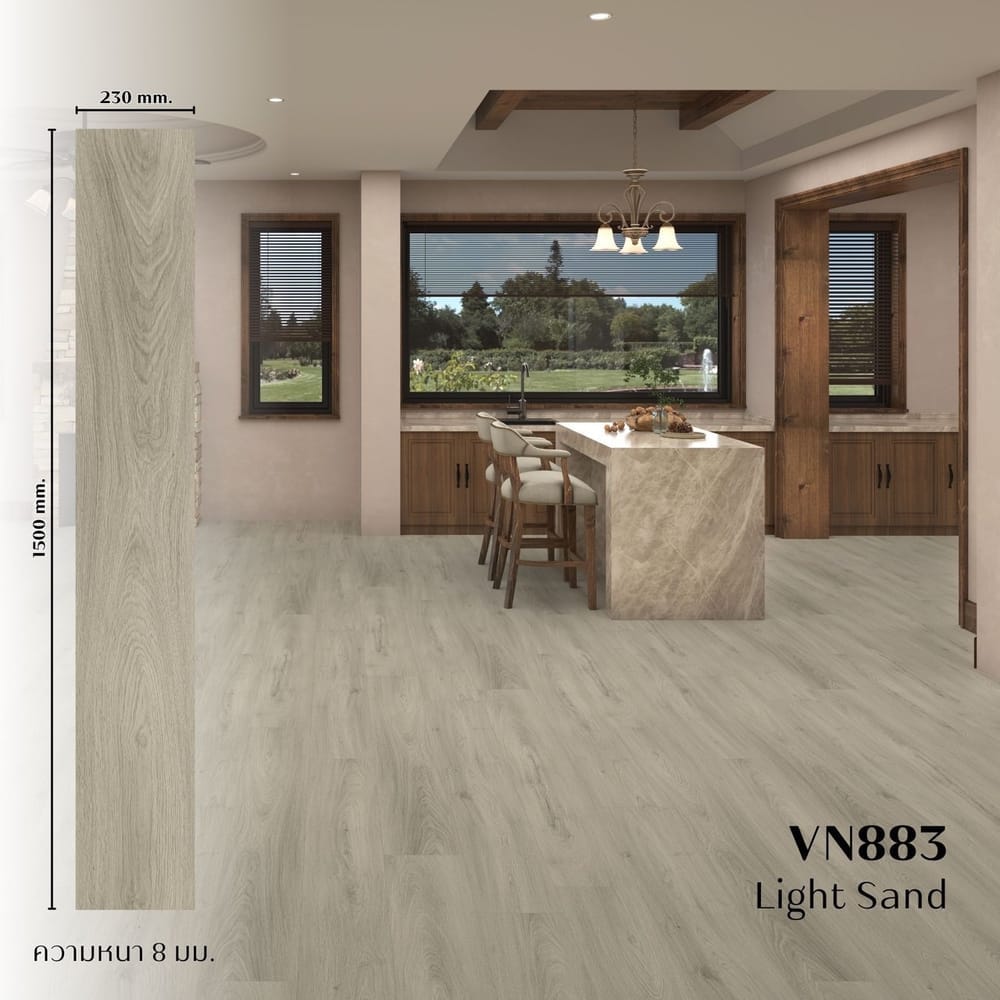 แผ่นพื้น SPC VISION FLOORING ขนาด 230 X 1500 X 8 มม. หนา 8 มม. รุ่น VN-883_7