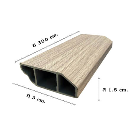 บัวพื้น PVC I.D.DECORATION รุ่น 9F66 ขนาด 5 X 1.5 X 300 ซม. สีเทา หนา 2 นิ้ว_5