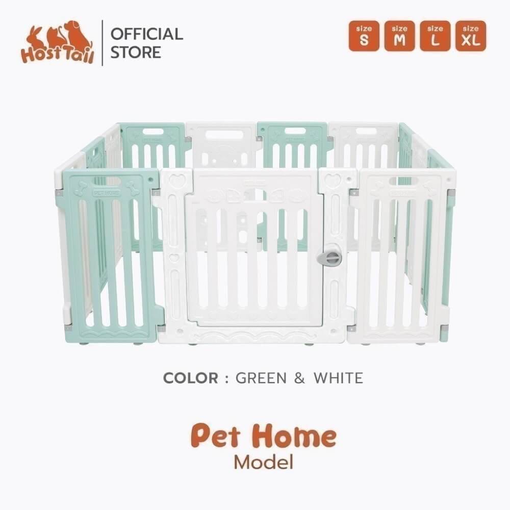 คอกกั้นสุนัข HOSTTAIL รุ่น PET HOME ไซต์ M สี เขียว-ขาว_6