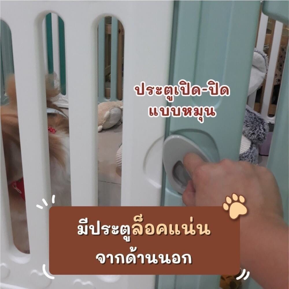 คอกกั้นสุนัข HOSTTAIL รุ่น PET HOME ไซต์ XL สี เทา-ขาว_5