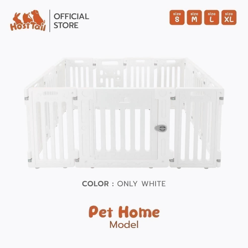 คอกกั้นสุนัข HOSTTAIL รุ่น PET HOME ไซต์ M สี ขาว_6