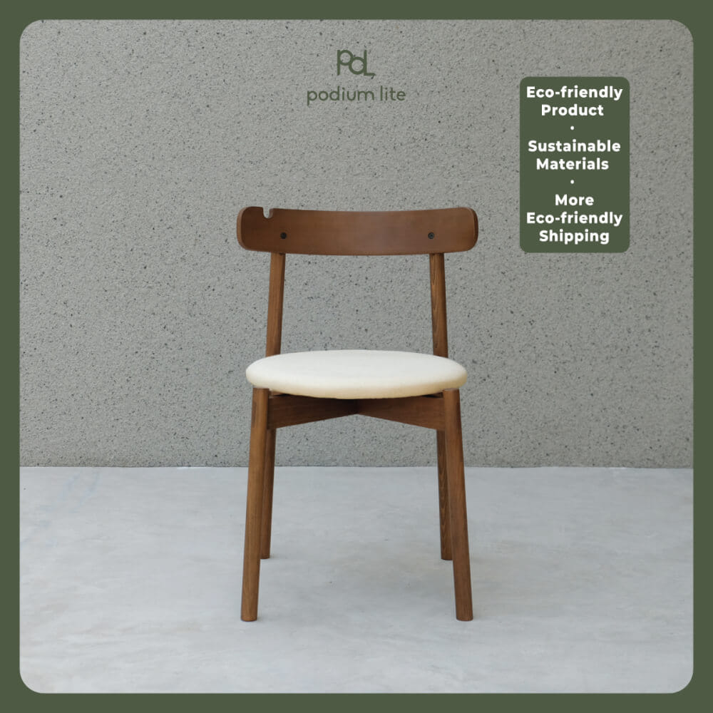 เก้าอี้ทานข้าวไม้บีช PODIUM LITE รุ่น PLUS CHAIR สี WALNUT BROWN (ถอดประกอบได้)_1