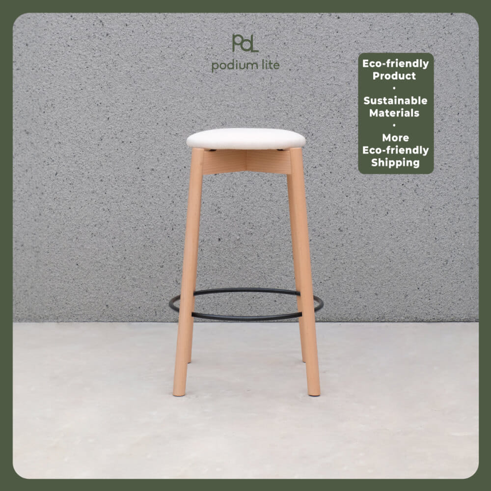 เก้าอี้บาร์ไม้บีช PODIUM LITE รุ่น PLUS MID STOOL สี PURE NATURAL (ถอดประกอบได้)_1