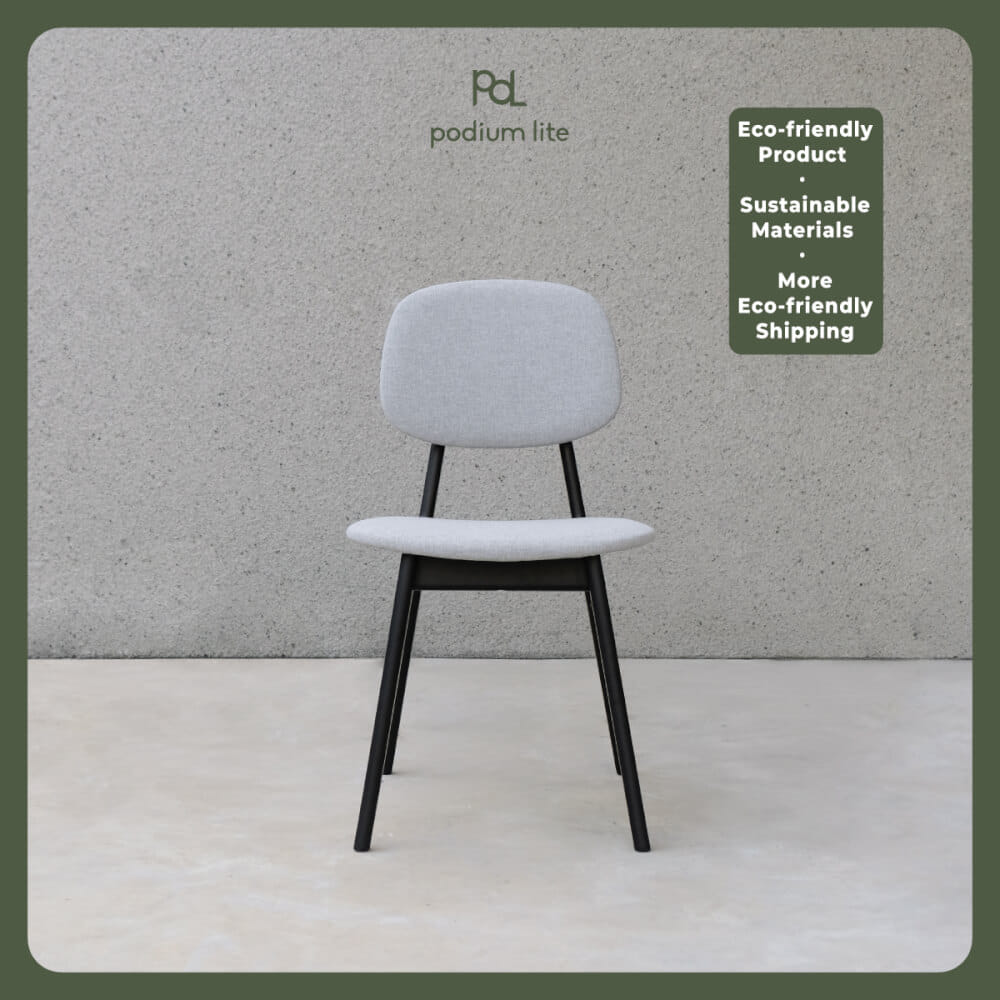 เก้าอี้ทานข้าวไม้บีช PODIUM LITE รุ่น PLUS BUNNY CHAIR สี BLACK (ถอดประกอบได้)_1