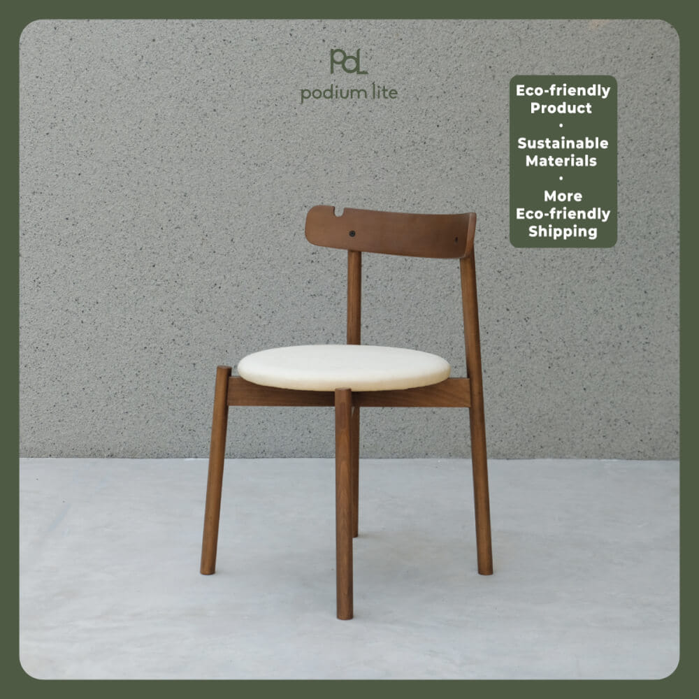 เก้าอี้ทานข้าวไม้บีช PODIUM LITE รุ่น PLUS CHAIR สี WALNUT BROWN (ถอดประกอบได้)_2