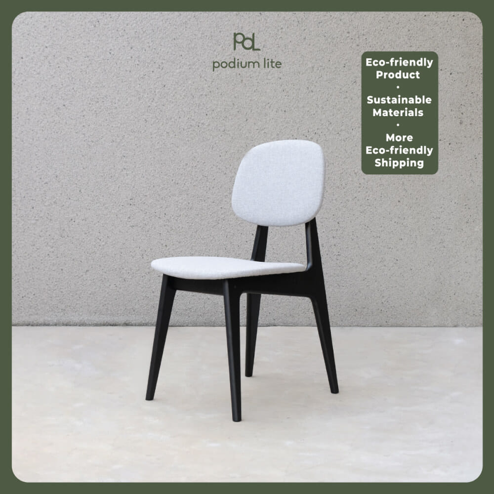 เก้าอี้ทานข้าวไม้บีช PODIUM LITE รุ่น PLUS BUNNY CHAIR สี BLACK (ถอดประกอบได้)_2