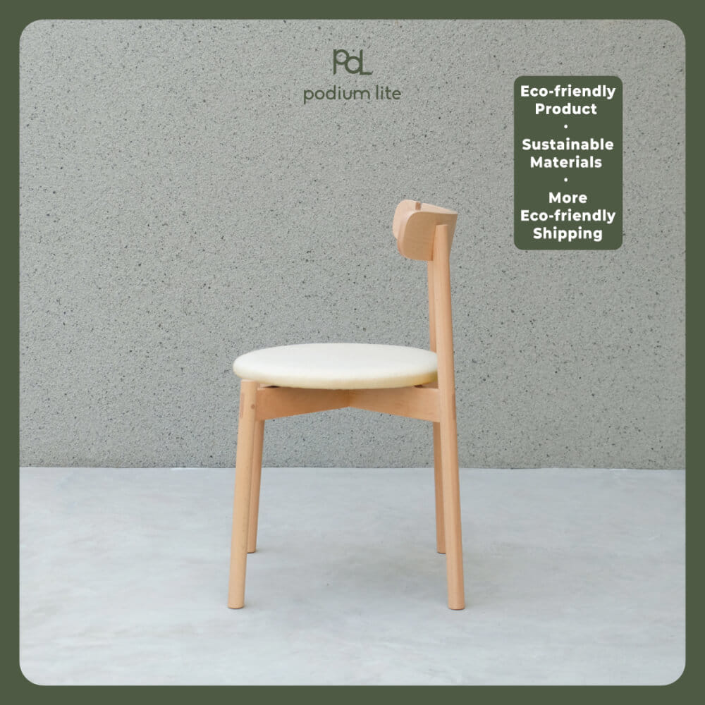 เก้าอี้ทานข้าวไม้บีช PODIUM LITE รุ่น PLUS CHAIR สี PURE NATURAL (ถอดประกอบได้)_3
