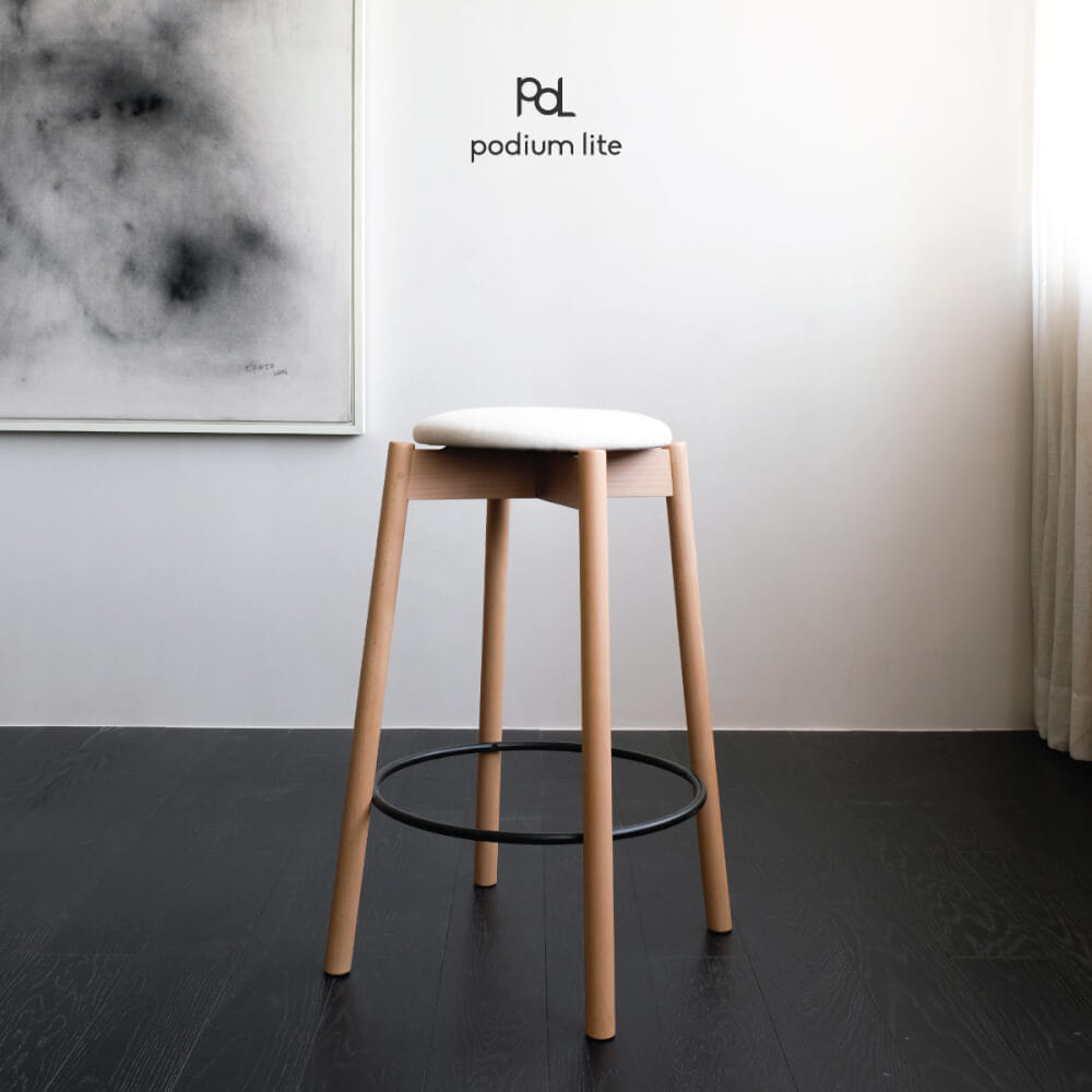 เก้าอี้บาร์ไม้บีช PODIUM LITE รุ่น PLUS MID STOOL สี PURE NATURAL (ถอดประกอบได้)_3