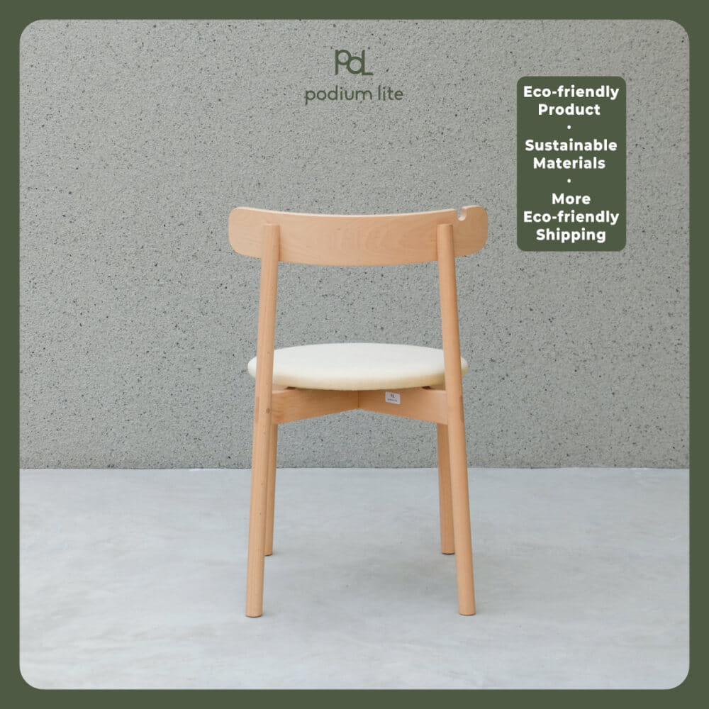 เก้าอี้ทานข้าวไม้บีช PODIUM LITE รุ่น PLUS CHAIR สี PURE NATURAL (ถอดประกอบได้)_4