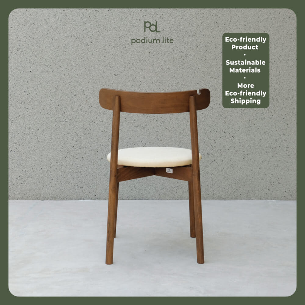 เก้าอี้ทานข้าวไม้บีช PODIUM LITE รุ่น PLUS CHAIR สี WALNUT BROWN (ถอดประกอบได้)_4