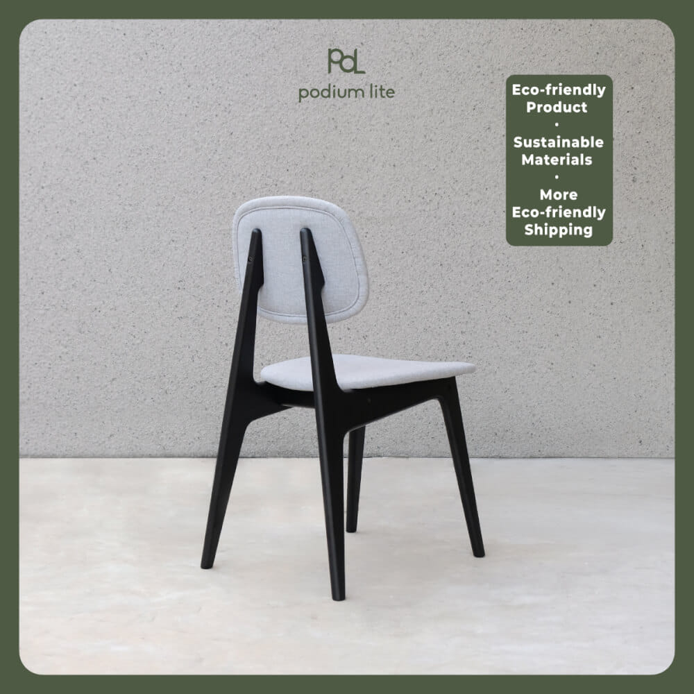 เก้าอี้ทานข้าวไม้บีช PODIUM LITE รุ่น PLUS BUNNY CHAIR สี BLACK (ถอดประกอบได้)_4