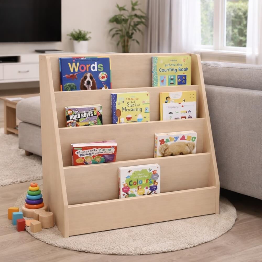 ชั้นวางหนังสือเด็ก BEABLE LITTLESPACE DORINO 90 ซม. สีไม้ธรรมชาติ