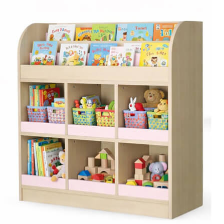 ชั้นวางหนังสือเด็ก พร้อมชั้นวางของ 6 ช่อง BEABLE L...