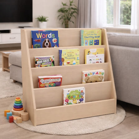 ชั้นวางหนังสือเด็ก BEABLE LITTLESPACE DORINO 90 ซม. สีไม้ธรรมชาติ_3