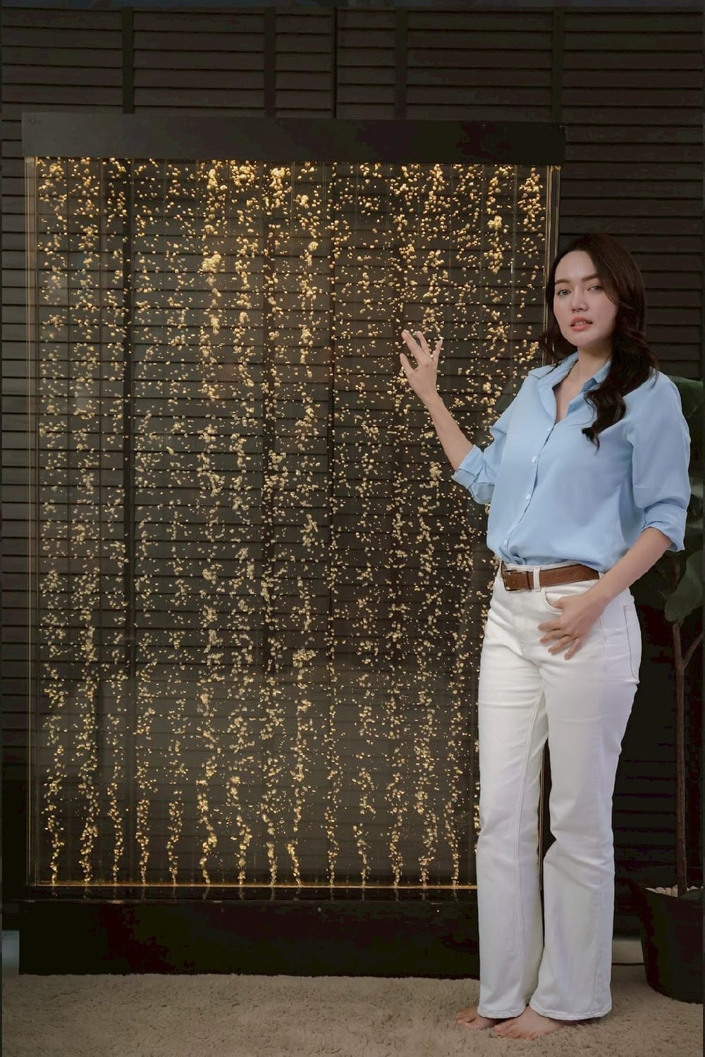 ฉากกั้นอะครีลิค BUBBLE STELLA รุ่น A-11 ม่านน้ำฟองอากาศ,สีขาว_2