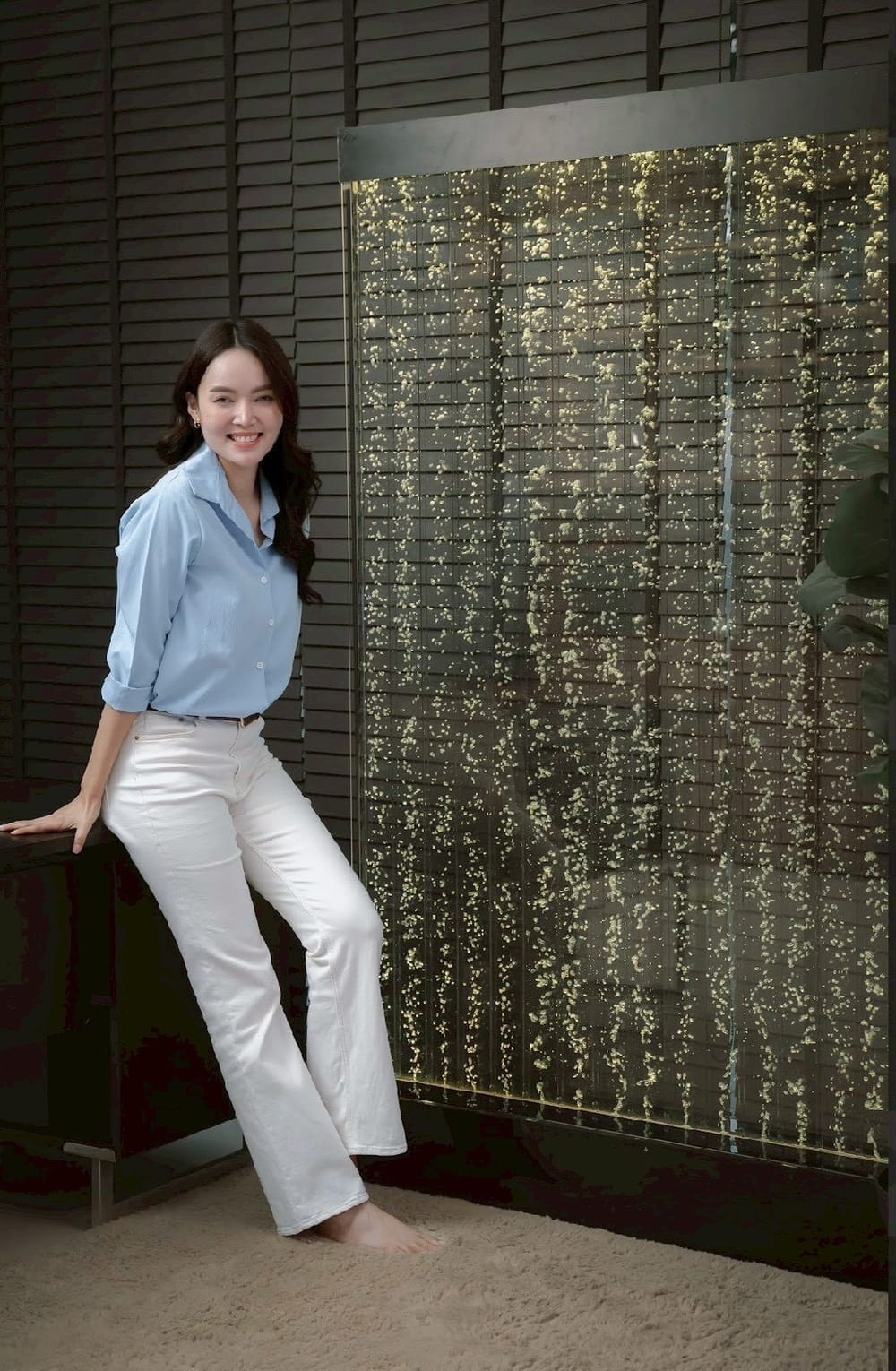 ฉากกั้นอะครีลิค BUBBLE STELLA รุ่น A-11 ม่านน้ำฟองอากาศ,สีขาว_5
