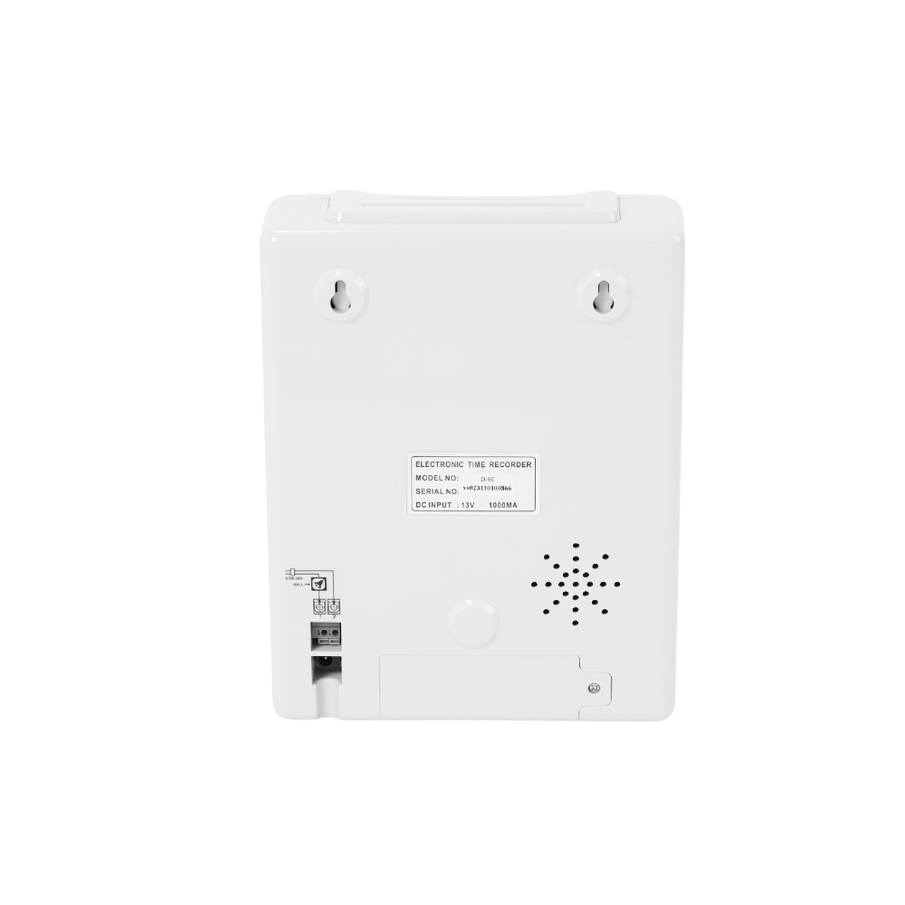 เครื่องตอกบัตร นีโอแคล D-9C จอแสดงผลแบบแอลซีดี ผ้าหมึก บัตรตอก สีขาว_6