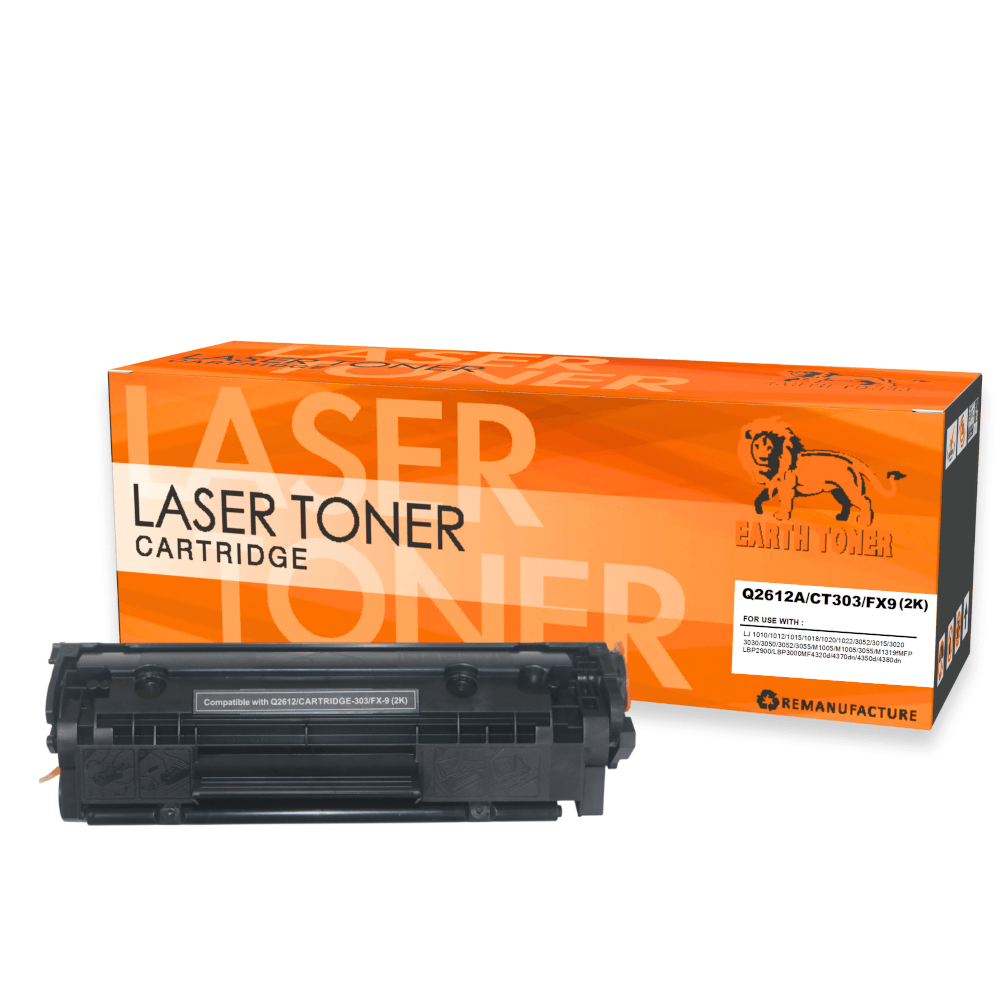 หมึกพิมพ์เลเซอร์ EARTH TONER รุ่น Q2612A/CART-303/FX-9 _0