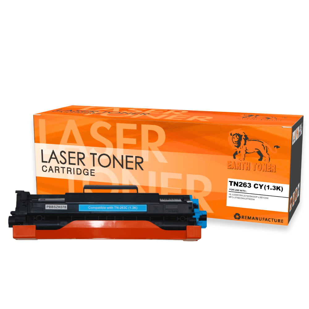 หมึกพิมพ์เลเซอร์ EARTH TONER รุ่น TN263C สีฟ้า