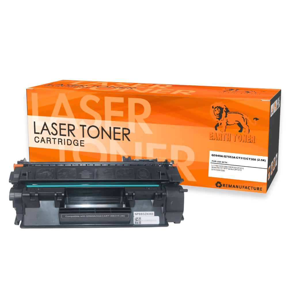 หมึกพิมพ์เลเซอร์ EARTH TONER รุ่น Q5949A/53A/CART-308/315