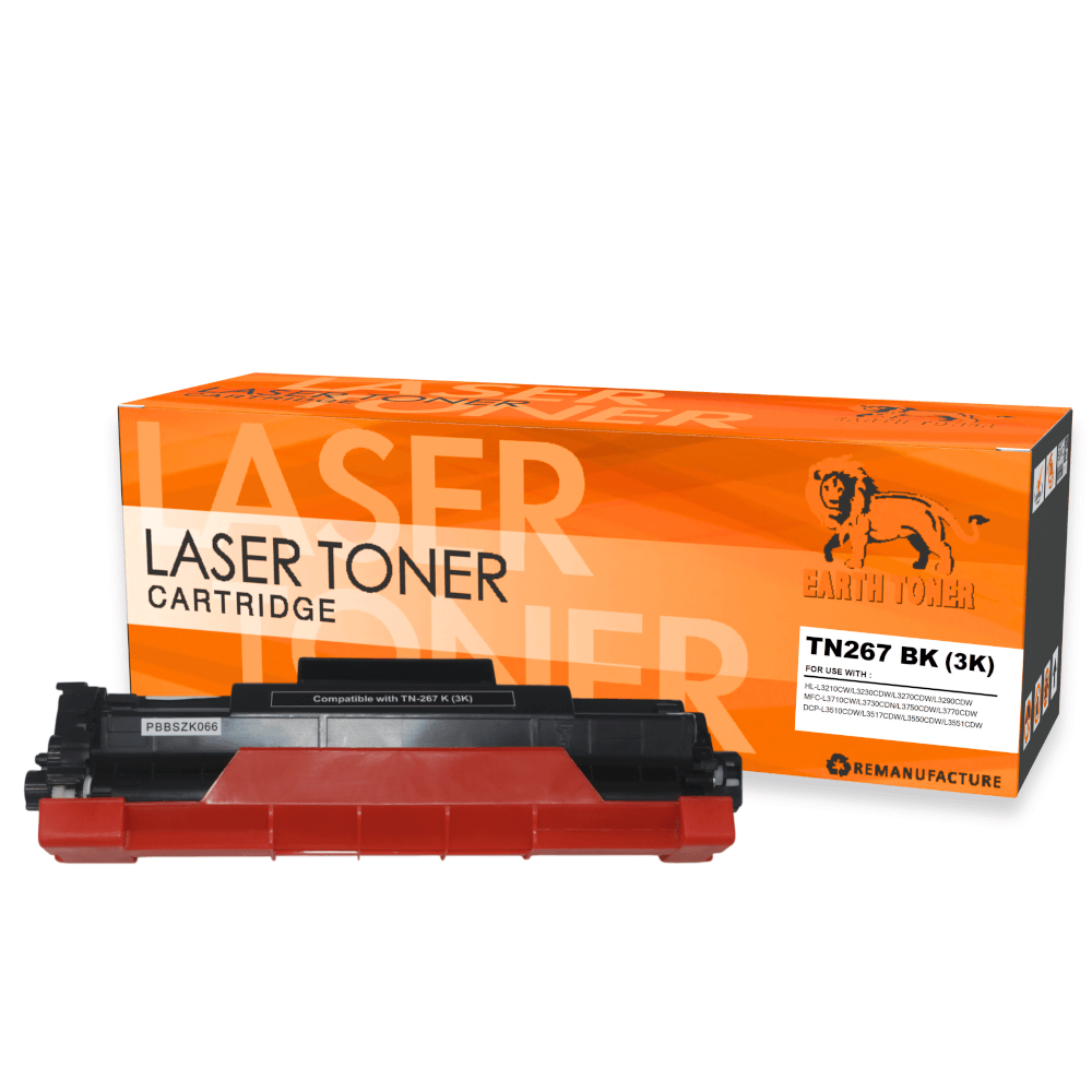 หมึกพิมพ์เลเซอร์ EARTH TONER รุ่น TN-267BK สีดำ