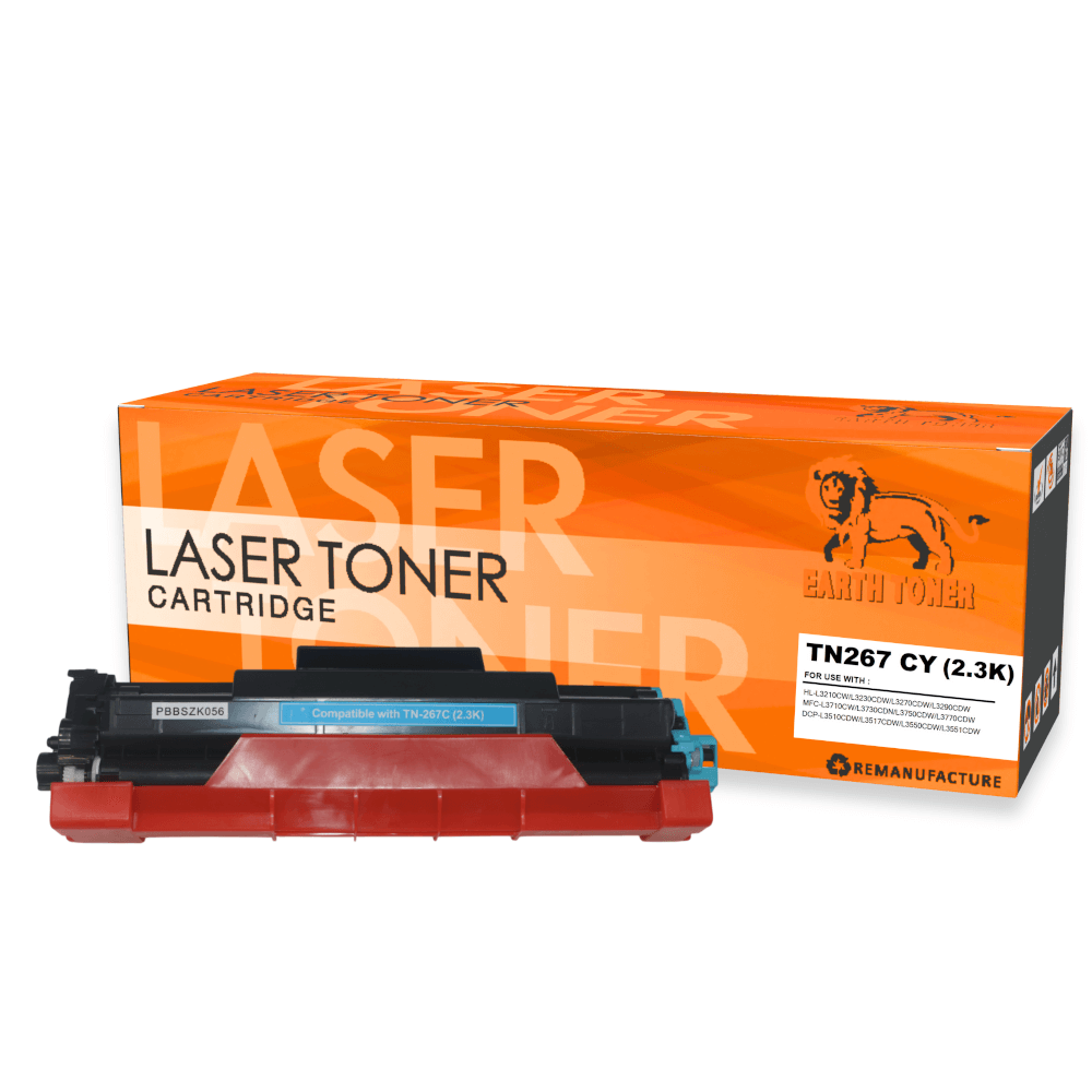 หมึกพิมพ์เลเซอร์ EARTH TONER รุ่น TN-267C สีฟ้า
