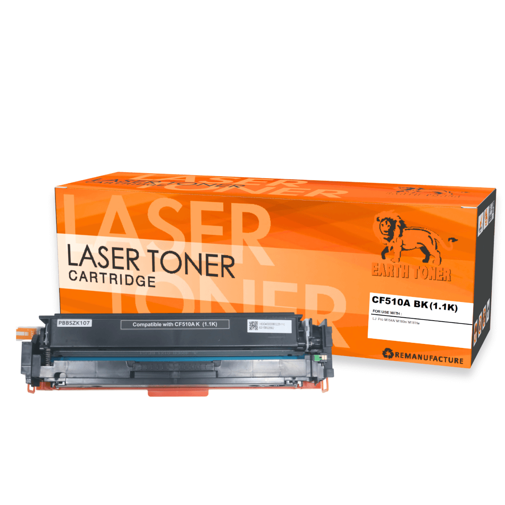 หมึกพิมพ์เลเซอร์ EARTH TONER รุ่น CF510A (204A) สีดำ