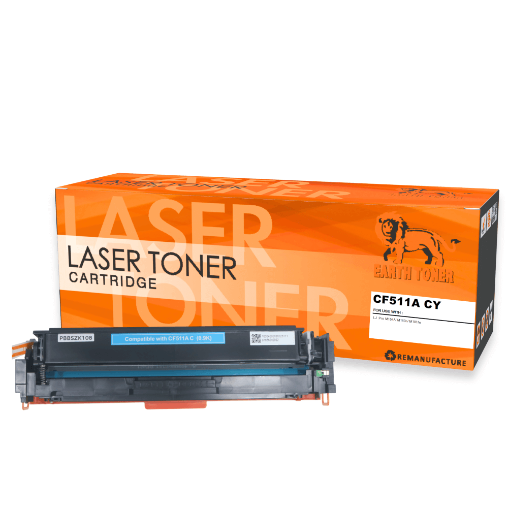 หมึกพิมพ์เลเซอร์ EARTH TONER รุ่น CF511A (204A) สีฟ้า