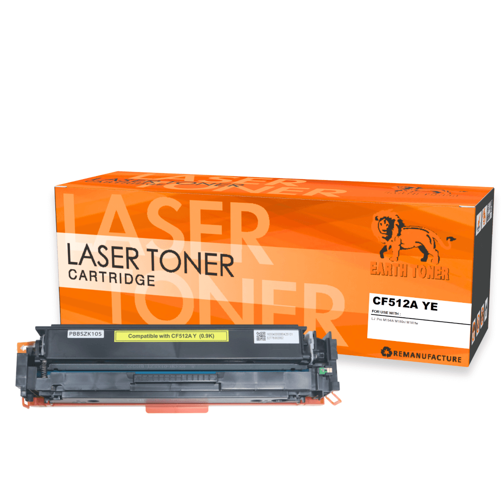 หมึกพิมพ์เลเซอร์ EARTH TONER รุ่น CF512A (204A) สีเหลือง