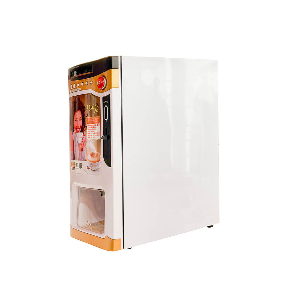 เครื่องชงกาแฟอัตโนมัติ หยอดเหรียญ QUALITAT รุ่น CF316G สีทอง_3