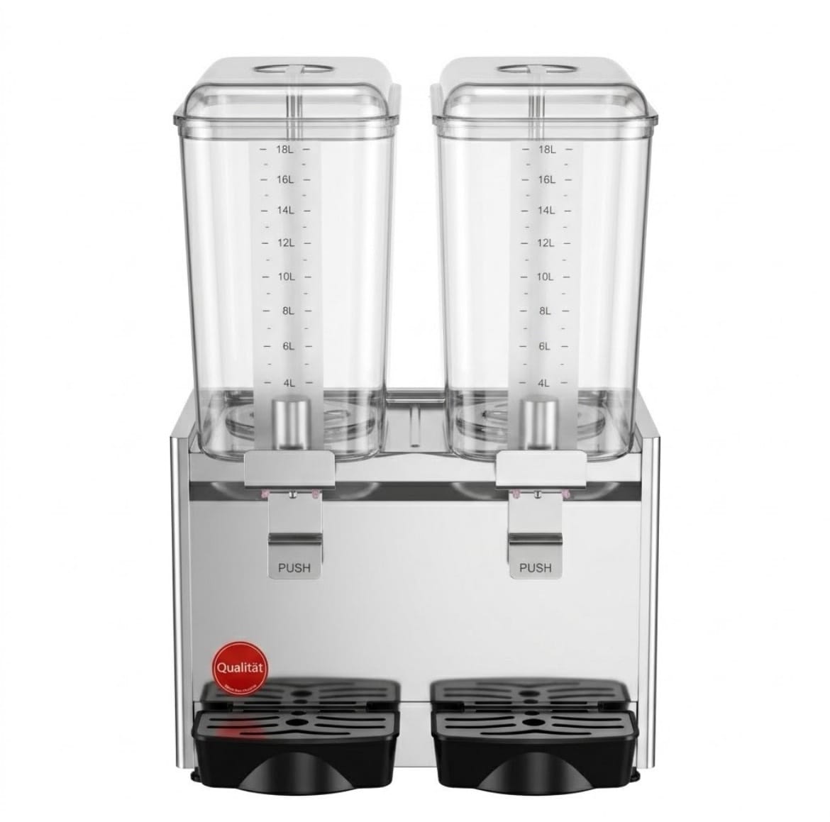 เครื่องจ่ายเครื่องดื่มเย็น QUALITAT รุ่น C182 สีเงิน_0