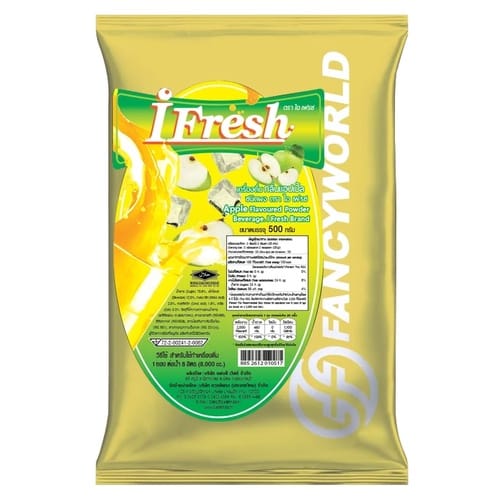 ผงน้ำผลไม้รสแอปเปิ้ลสำเร็จรูปชนิดผง I-FRESH ขนาด 500 กรัม (ยกลัง 24 แพ็ค)_2