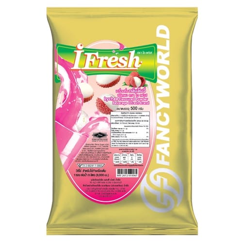 ผงน้ำผลไม้รสลิ้นจี่สำเร็จรูปชนิดผง I-FRESH ขนาด 500 กรัม (ยกลัง 24 แพ็ค)_2