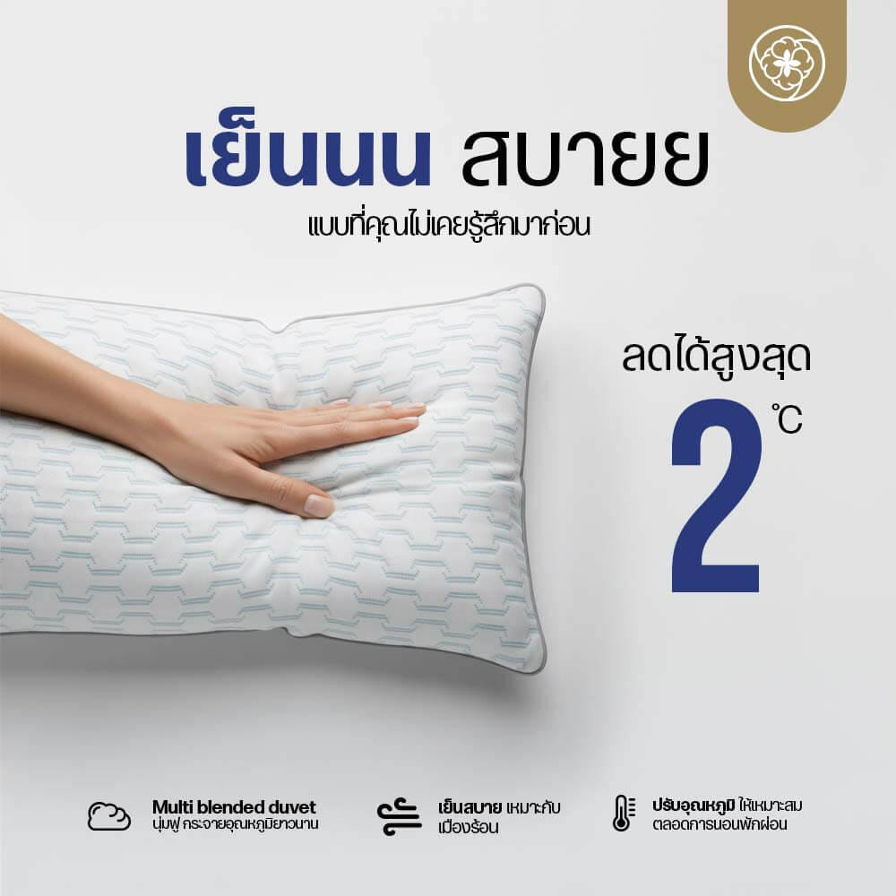 หมอนเย็น ORIENTAS รุ่น COOL SLEEP เย็น สบาย แม้ไม่เปิดแอร์