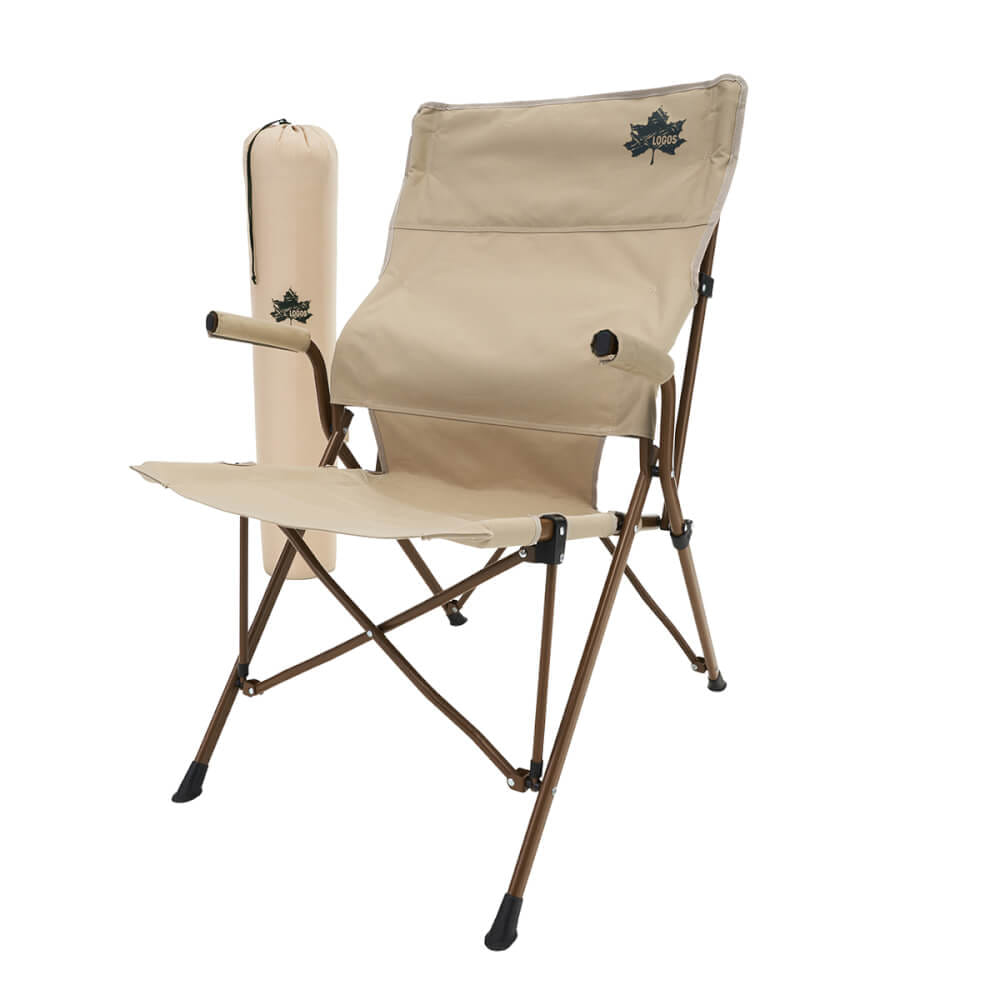 เก้าอี้สนาม LOGOS TRADCANVAS WORK BACK CHAIR สีเบจ