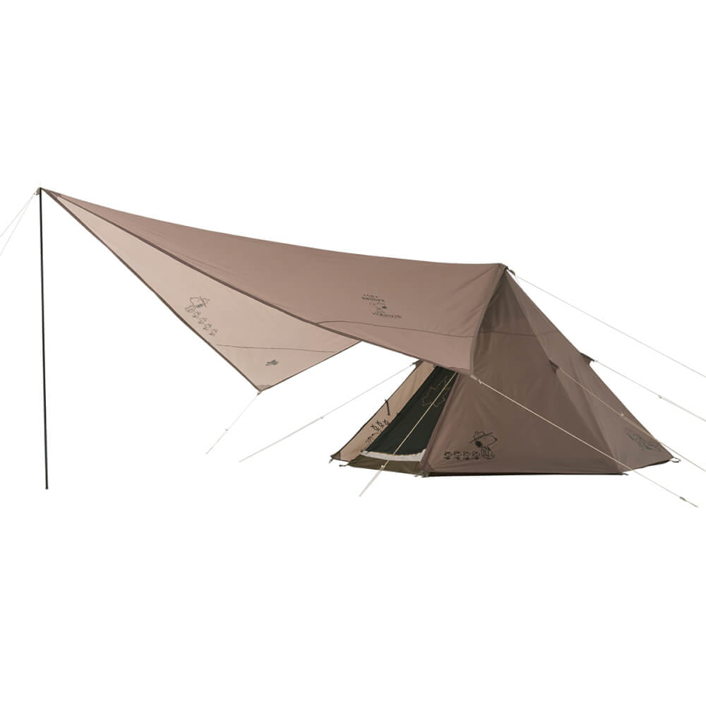 ทาร์ป LOGOS SNOOPY (BEAGLE SCOUTS 50YEARS)WING TARP SET - BD,สีน้ำตาล