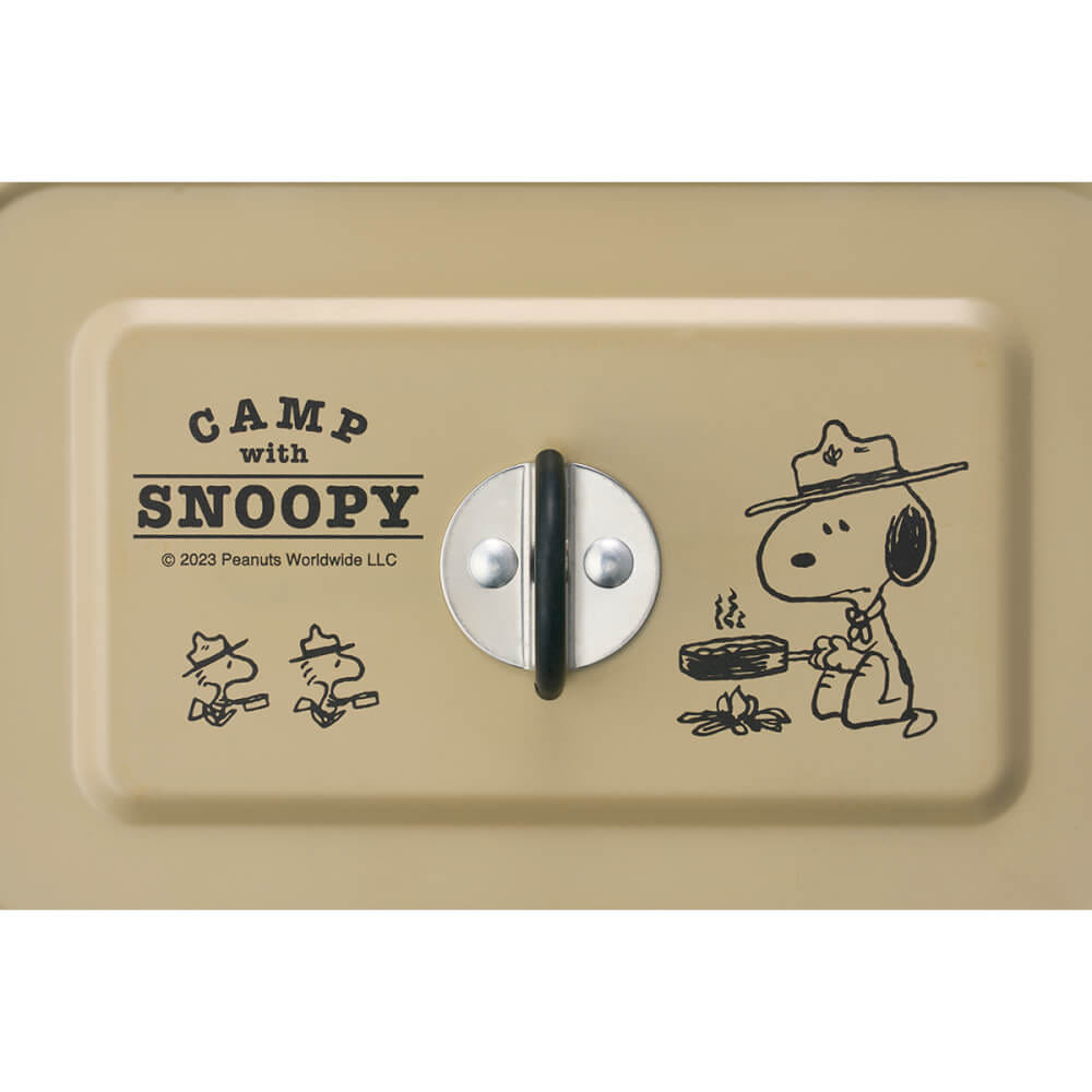 กระทะแคมป์ปิ้ง LOGOS MESS KIT SNOOPY (BEAGLE SCOUTS 50YEARS),สีเบจ