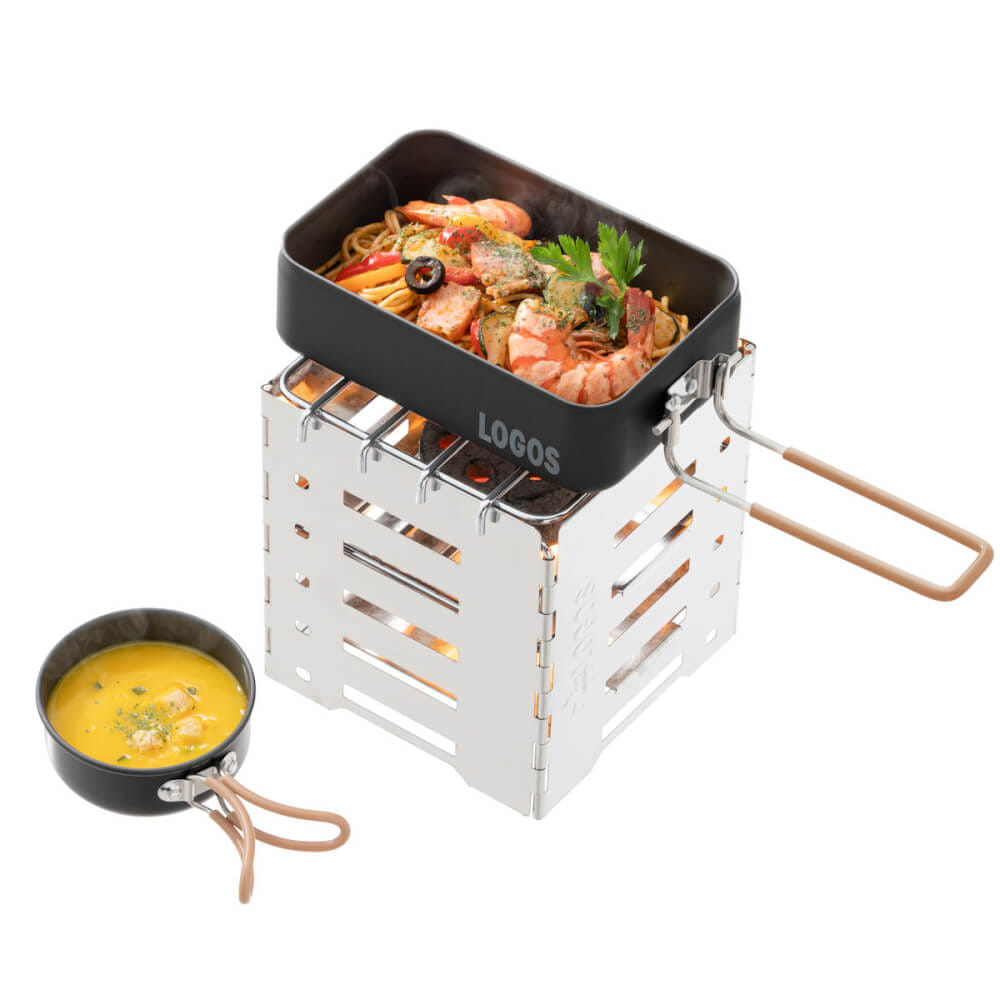 ชุดกระทะและถ้วยซุป LOGOS MESS KIT AND COOKER SET-BA,สีดำ