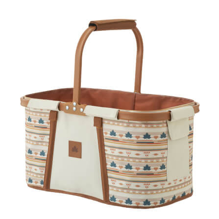 ตะกร้าแคมป์ปิ้ง LOGOS FOLDABLE BASKET (NAVAJO) พับได้_0