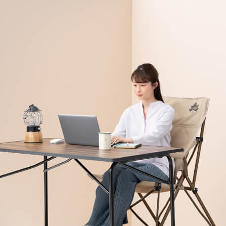 เก้าอี้สนาม LOGOS TRADCANVAS WORK BACK CHAIR สีเบจ_9
